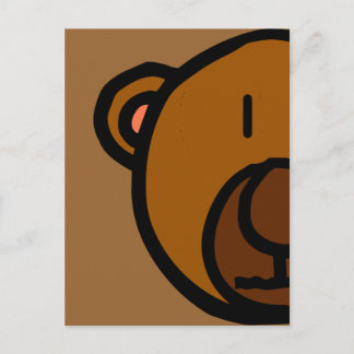 Gezeichnet Teddy Bär Face Postkarte