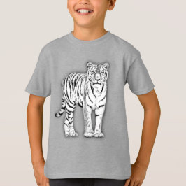 Gezeichnet weißer Tiger T-Shirt