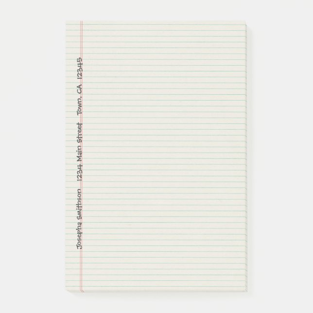 Gezeichnete Notizbuch-Mappen-Papier-Gewohnheit Post-it Klebezettel (Vorderseite)