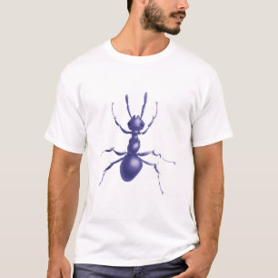 Gezeichneter lila Ameisen-Männer T-Shirt