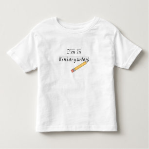 Gezeichneter Papier-und Bleistift-Kindergarten Kleinkind T-shirt