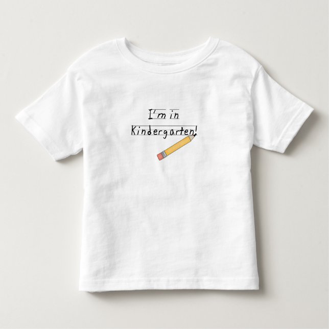 Gezeichneter Papier-und Bleistift-Kindergarten Kleinkind T-shirt (Vorderseite)