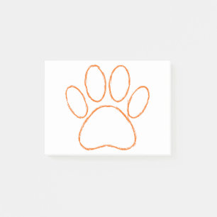 Gezeichneter Welpenpfotenabdruck Post-it Klebezettel