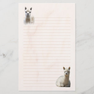 Gezeichnetes Alpaka-Briefpapier Briefpapier