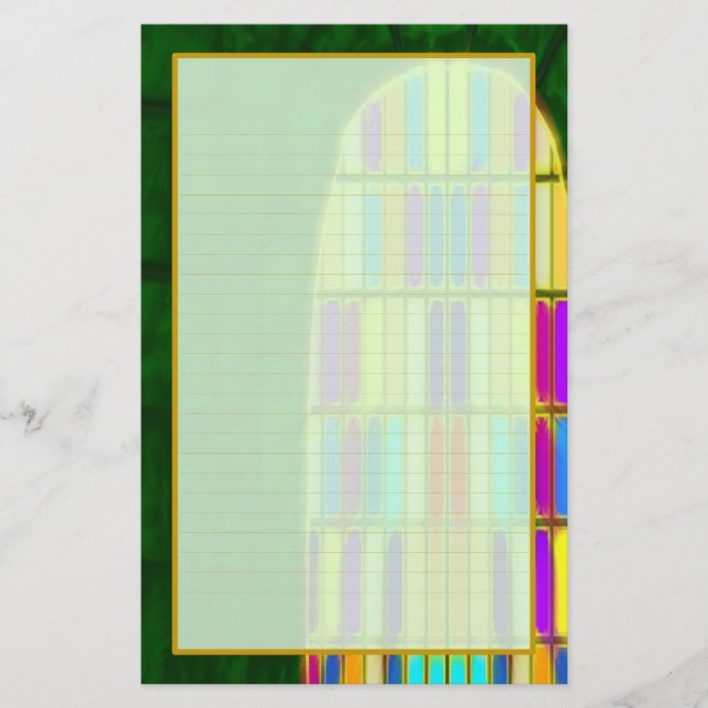 Gezeichnetes Briefpapier des Schloss-Fenster-II (Vorderseite)