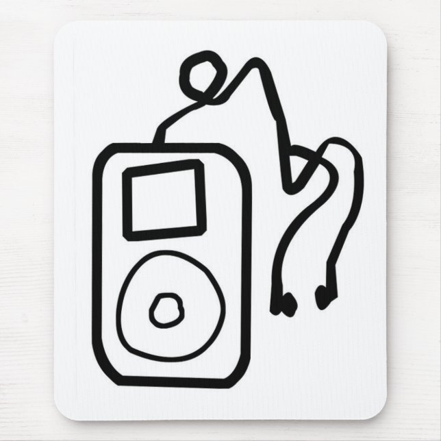 Gezeichnetes iPod Mousepad (Vorne)
