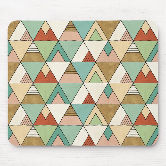 Gezeichnetes Stammes- Muster SüdwestenGeo Mousepad (Vorne)