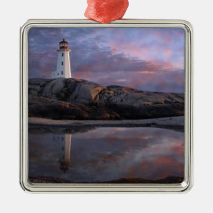 Gezeiten-Pool durch Leuchtturm Silbernes Ornament