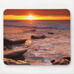 Gezeitenbecken bei Sonnenuntergang, Kalifornien Mousepad
