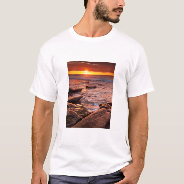 Gezeitenbecken bei Sonnenuntergang, Kalifornien T-Shirt (Vorderseite)