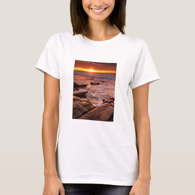 Gezeitenbecken bei Sonnenuntergang, Kalifornien T-Shirt (Vorderseite)