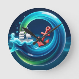 Gezeitenkraft Runde Wanduhr