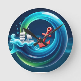 Gezeitenkraft Runde Wanduhr