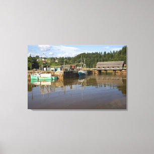 Gezeitenmitte in der Bay of Fundy bei St. Martins, Leinwanddruck