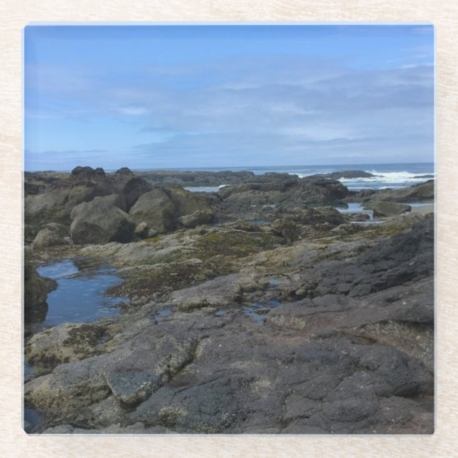 Gezeitenpools am Bob Creek, OR Glasuntersetzer (Vorderseite)