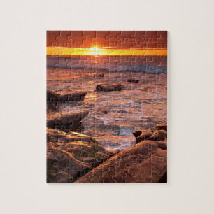 Gezeitentümpel bei Sonnenuntergang, Kalifornien Puzzle
