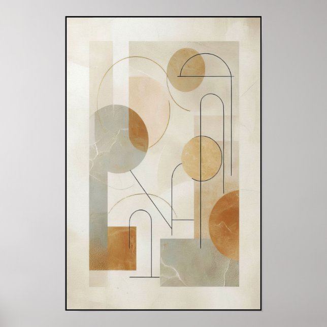 Gezersplitterte Erdtongeometrie Poster (Vorne)