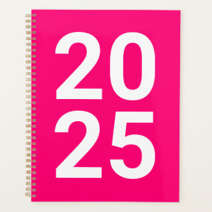 Gezielte Jahr heißen rosa moderne Typografie-Zahle Planer