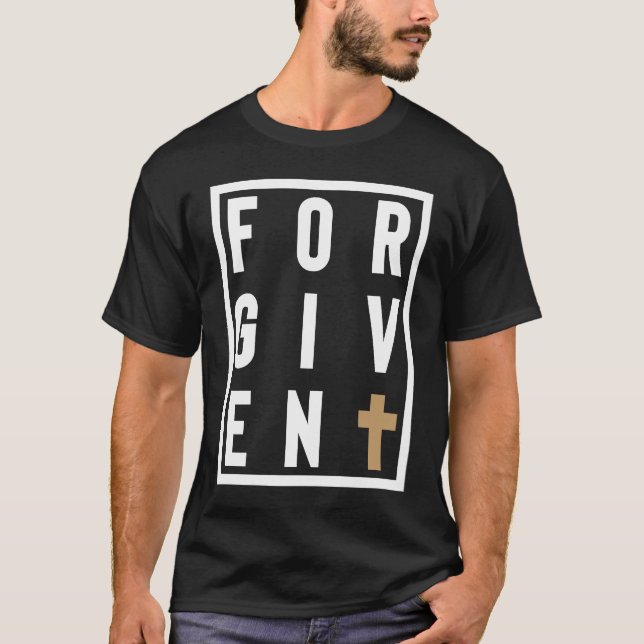 GEZOGEN Kreuz Jesus Gott Christlicher Glaube Wortk T-Shirt (Vorderseite)