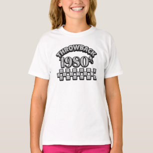 Gezogener Rückschlag der 1980er Jahre T-Shirt