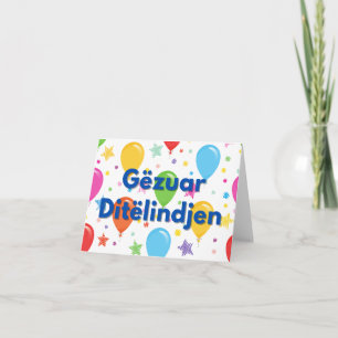 Gëzuar Ditëlindjen, Albanischer Geburtstag Karte