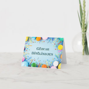 Gëzuar Ditëlindjen, Albanischer Geburtstag Karte