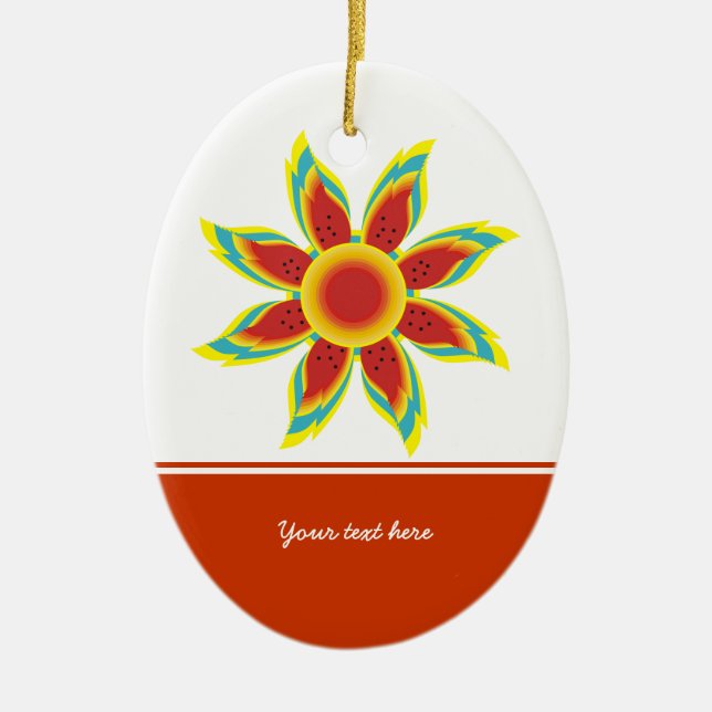 Gezüchtete Sonnenblumen Keramikornament (Vorne)