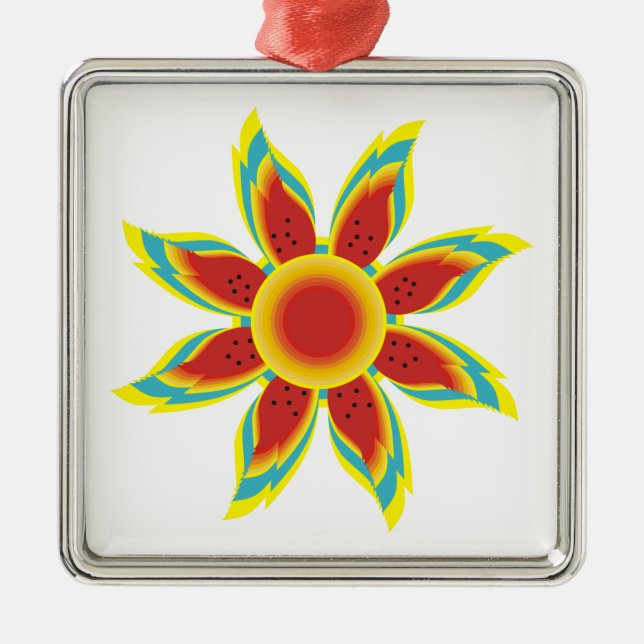 Gezüchtete Sonnenblumen Ornament Aus Metall (Vorne)