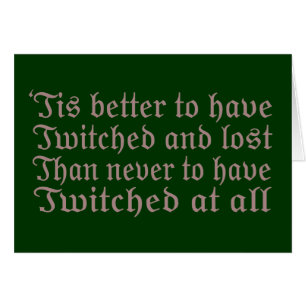 Gezuckt und verloren…