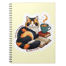 Gezückte Calico-Katze Personalisiertes Spiralnotiz