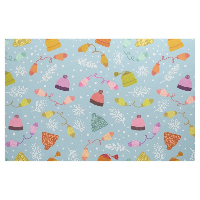 Gezwirnhäute und Mitten Blaues Wintermuster Stoff (Fat Quarter (45,7 x 55,9 cm))