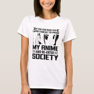 gezwungen, meinen Anime Minimalistisch Funny zu un T-Shirt