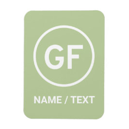 GF für glutenfreies Lebensmittellogo personalisier Magnet