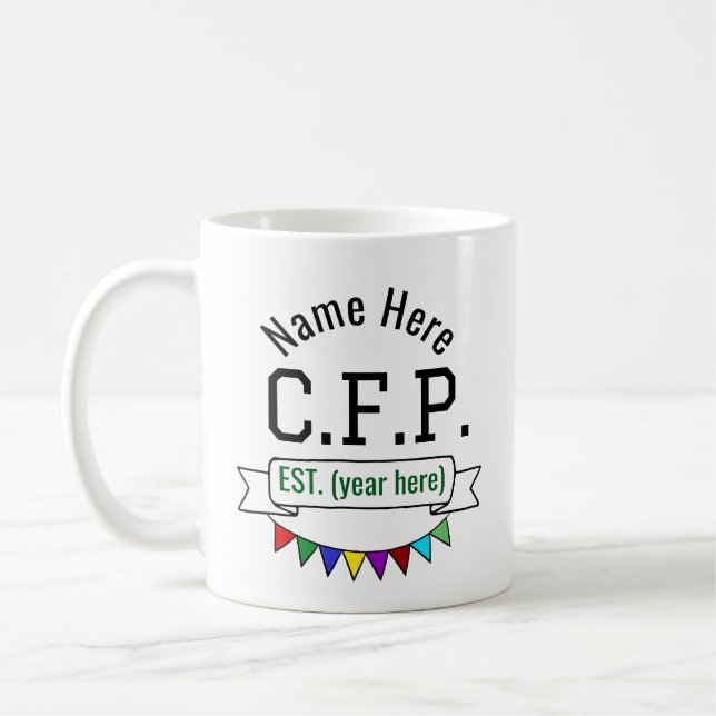 GFP-Personalisierter zertifizierter Finanzplaner Kaffeetasse (Links)
