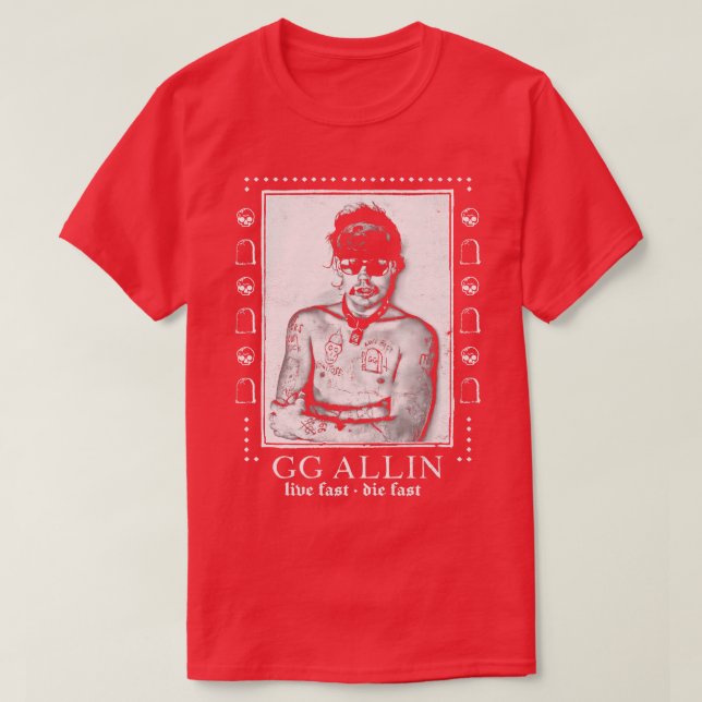 GG Allin Punksthetic Design T-Shirt (Design vorne)