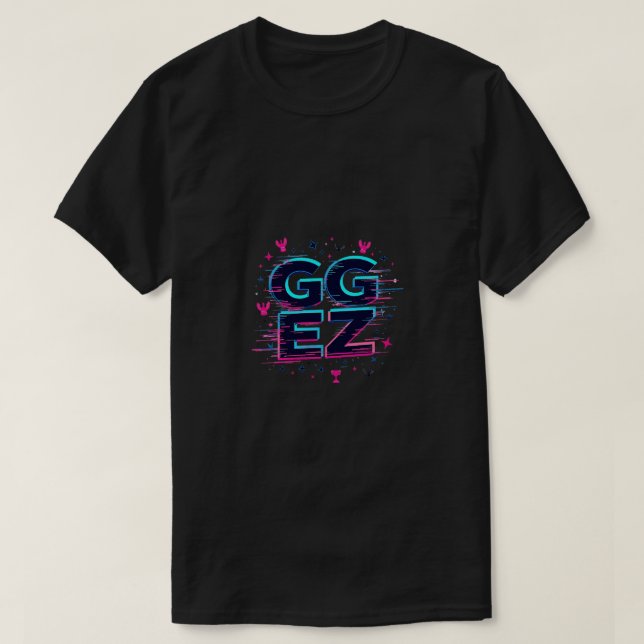GG EZ - Cooles Gamer-Siegesdesign T-Shirt (Design vorne)
