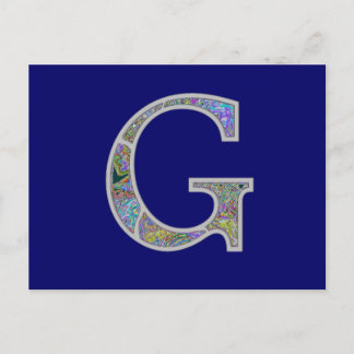 Gg Illuminated Monogram Postkarte