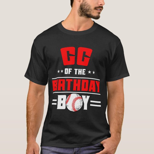 GG Of The Birthday Boy Baseball Theme Family Bday T-Shirt (Vorderseite)