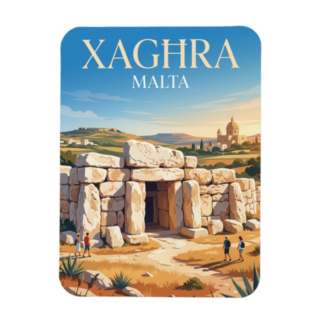 Ġgantija-Tempel Malta Magnet (Vertikal)