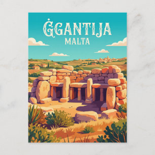 Ġgantija-Tempel Malta Postkarte