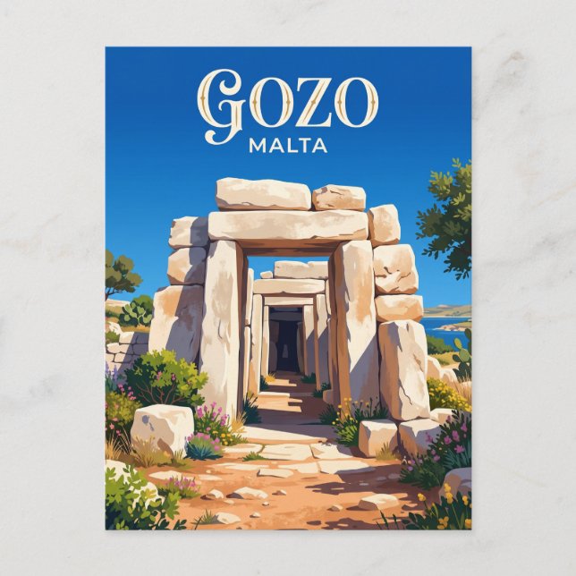 Ġgantija-Tempel Malta Postkarte (Vorderseite)