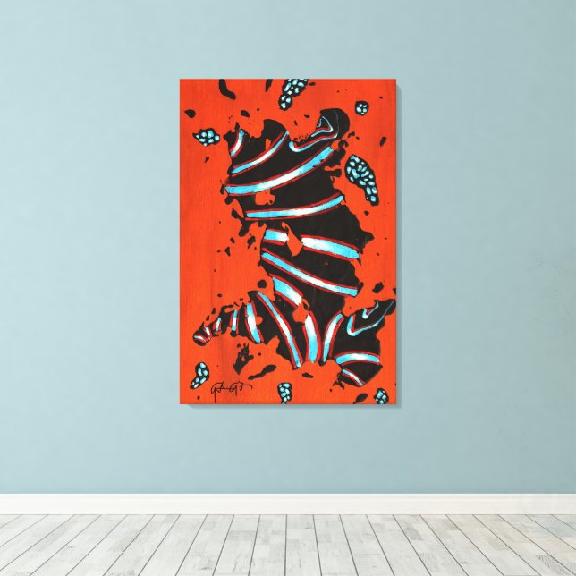  GGAST - Energy Code ECL7 - Stretched Canvas Print Leinwanddruck (Insitu (Holzboden))