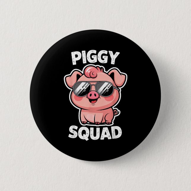 Ggy Squad G Wearing Sungles As Animal Funny Farmer Button (Vorderseite)