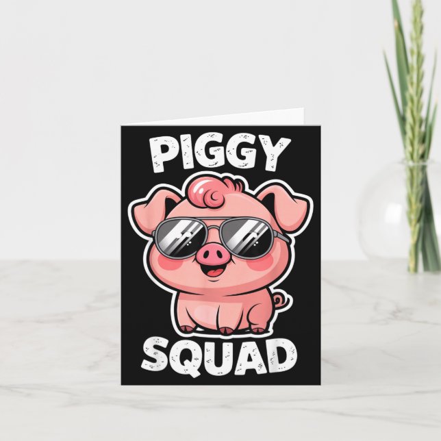 Ggy Squad G Wearing Sungles As Animal Funny Farmer Karte (Vorderseite)