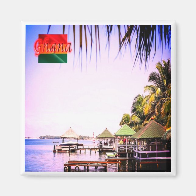 GH005 GHANA, Küste, Afrika, Kühlschrank Magnet (Vorne)