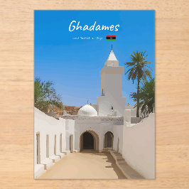 Ghadames, Libyen - Weiße Moschee Acryleinladungen