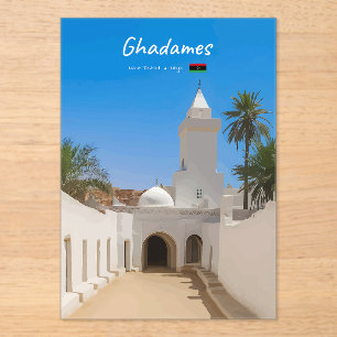 Ghadames, Libyen - Weiße Moschee Acryleinladungen