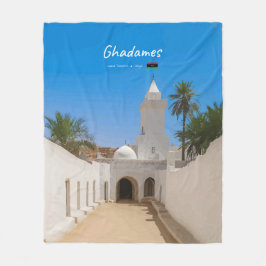 Ghadames, Libyen - Weiße Moschee Fleecedecke
