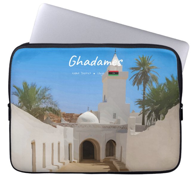 Ghadames, Libyen - Weiße Moschee Laptopschutzhülle (Vorderseite)