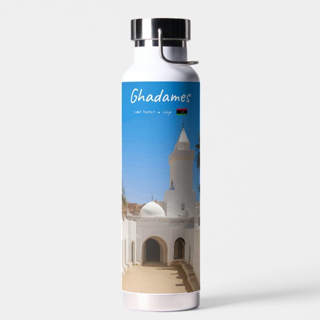 Ghadames, Libyen - Weiße Moschee Trinkflasche (Links)
